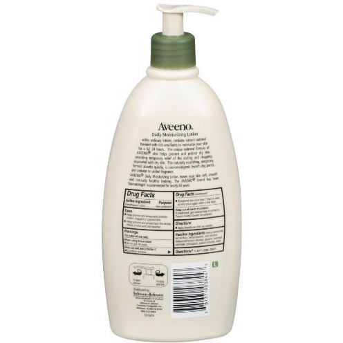 Aveeno Daily Moisturizing Body Lotion With Soothing Oat And Rich Emollients, Fragrance-Free, 18 Fl Oz