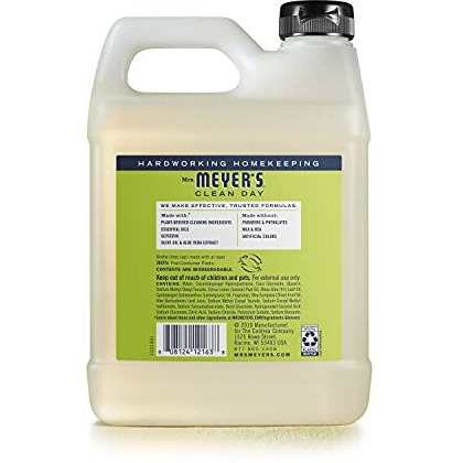 Mrs Meyers Hand Soap Refill, Made With Essential Oils, Biodegradable Formula, Lemon Verbena, 33 Fl Oz
