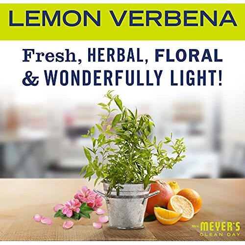 Mrs Meyers Hand Soap Refill, Made With Essential Oils, Biodegradable Formula, Lemon Verbena, 33 Fl Oz