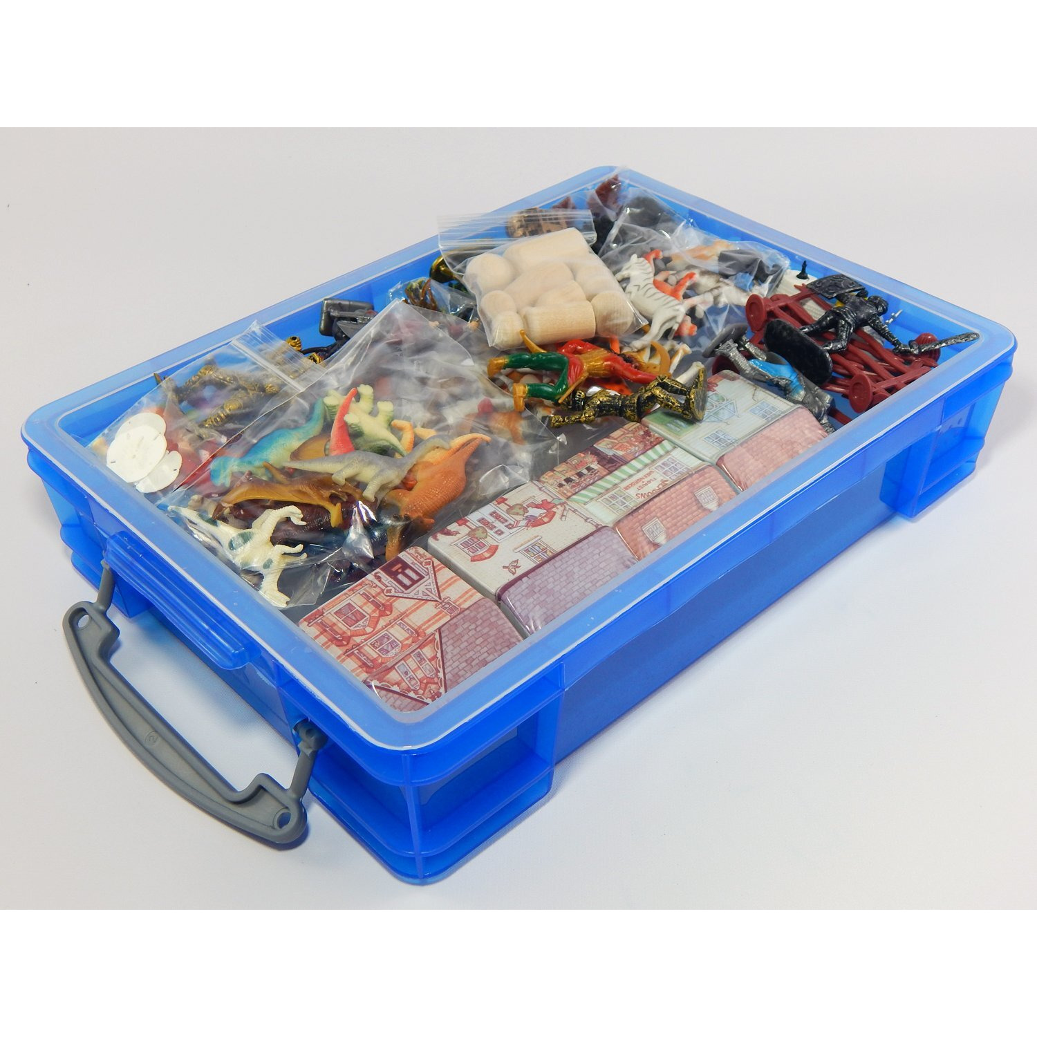 Play Therapy Sand Tray Basic Portable Starter Kit With Tray, Sand, And Miniatures