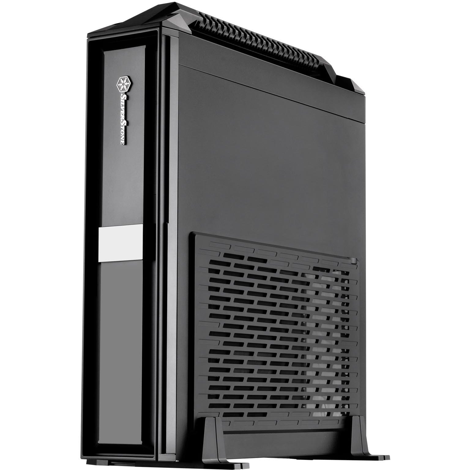 Silverstone Technology Mini-Itx Slim Small Form Factor Computer Case With Handle Ml08B-H