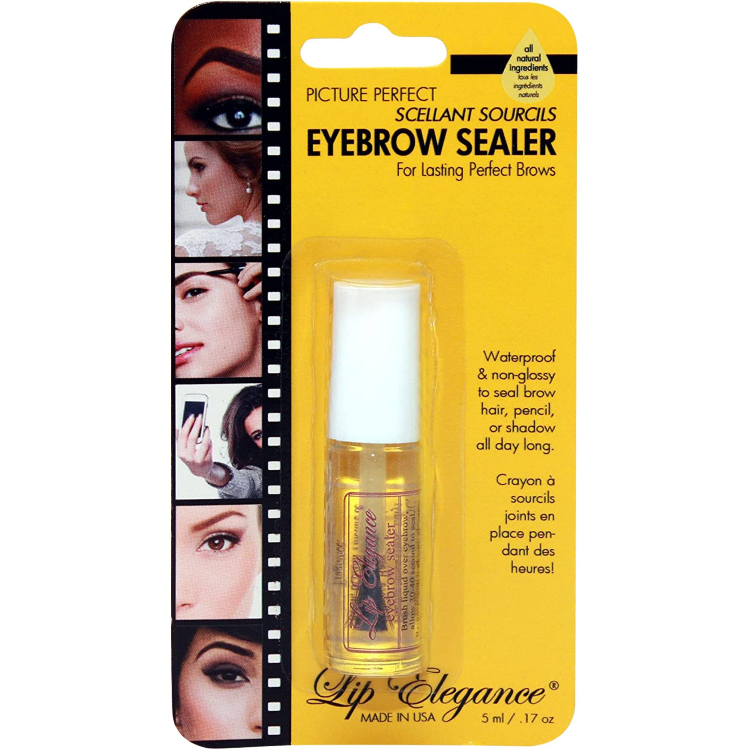Lip Elegance Eyebrow Sealer - Clear Eyebrow Gel For Picture Perfect Eyebrows - Waterproof Eyebrow Brow Gel For Extreme Hold - 017 Oz Eyebrow Setting Gel