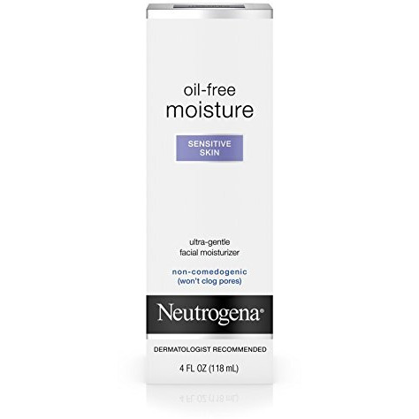 Neutrogena Oil-Free Daily Facial Moisturizer For Sensitive Skin, Ultra-Gentle & Lightweight Moisturizers Free Of Fragrances & Dyes, 4 Fl. Oz
