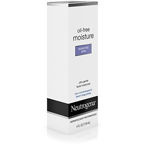 Neutrogena Oil-Free Daily Facial Moisturizer For Sensitive Skin, Ultra-Gentle & Lightweight Moisturizers Free Of Fragrances & Dyes, 4 Fl. Oz