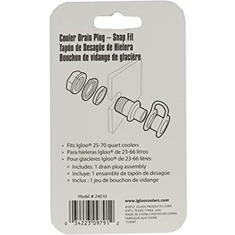 Igloo Replacement Triple Snap Drain Plug