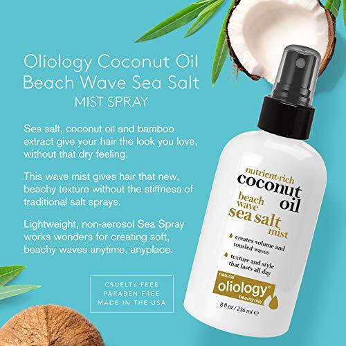 Oliology Coconut Oil Beach Wave Sea Salt Mist Spray - Creates Volume And Tousled Waves, Texture And Style That Lasts All Day (8 Oz)