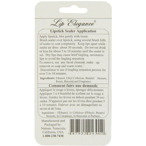 Lip Elegance Lipstick Sealer - Long Lasting Lipstick Sealer With Brush Applicator - Waterproof, Smudge Proof, Oilproof - All Day Liplock Effect 017 Fl Oz