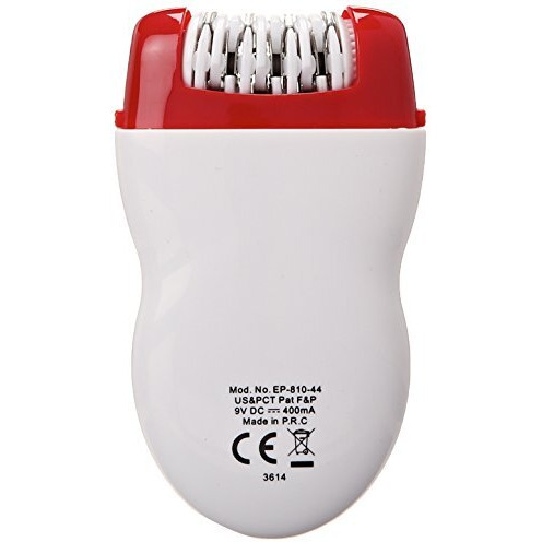 Epilady Speed Corded Epilator - Hair Removal Epilator For Women And Men, Hair Remover For Arms, Legs, Underarms, Bikini Area, And Face, Two Speeds, White/Red