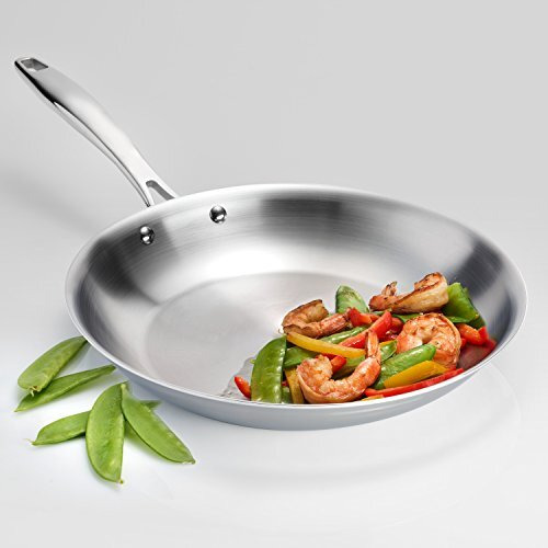Tramontina Fry Pan Stainless Steel Tri-Ply Clad 12-Inch, 80116007Ds