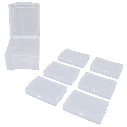 Advantus Photo Keeper Box With 6 Individual Clear Photo Cases, Holds Up To 600 Photos, Embellishment And Craft Storage Containers, 61989