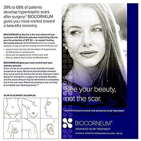 Biocorneum Scar Treatment Plus Spf 30 Silicone Scar Gel 10 Gram By Sientra