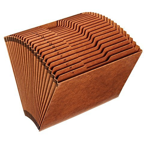 Globe-Weis Pfxr217Ahd /Pendaflex Heavy Duty Expanding File, Open Top, 21 Pockets, A-Z, 1/3 Cut Tabs, Letter Size, Brown (R217Ahd)