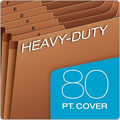 Globe-Weis Pfxr217Ahd /Pendaflex Heavy Duty Expanding File, Open Top, 21 Pockets, A-Z, 1/3 Cut Tabs, Letter Size, Brown (R217Ahd)