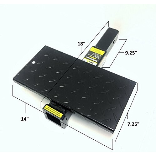 Maxxhaul 70069 Hitch Extender With Step, 4000-Lb Max Towing Weight, 400-Lb Tongue Weight.