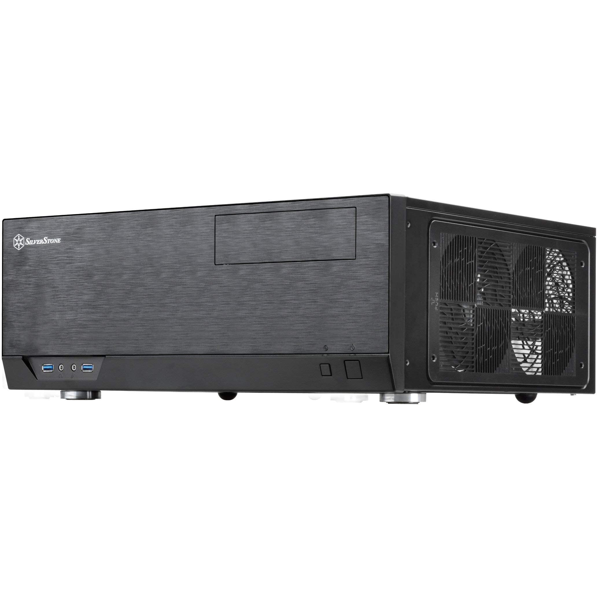 Silverstone Technology Grandia Series Aluminum Htpc Computer Case For Atx / Ssi-Ceb - Black (Gd09B)