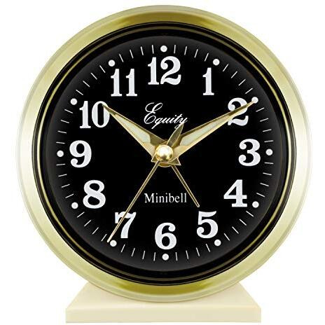 Equity By La Crosse 12020 Analog Key-Wound Bell Alarm Clock, 4.00 X 2.50, Gold