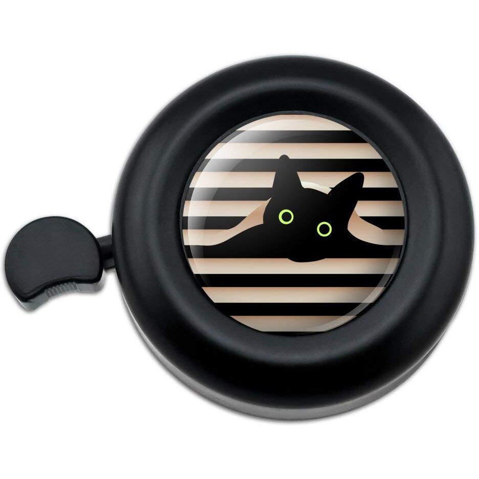 Graphics & More Black Cat In Window Bicycle Handlebar Bike Bell