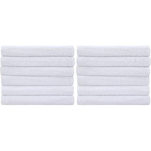 Utopia Towels Kitchen Bar Mops Towels, Pack Of 12 Towels - 16 X 19 Inches, 100% Cotton Super Absorbent White Bar Towels, Multi-Purpose Cleaning Towels For Home And Kitchen Bars