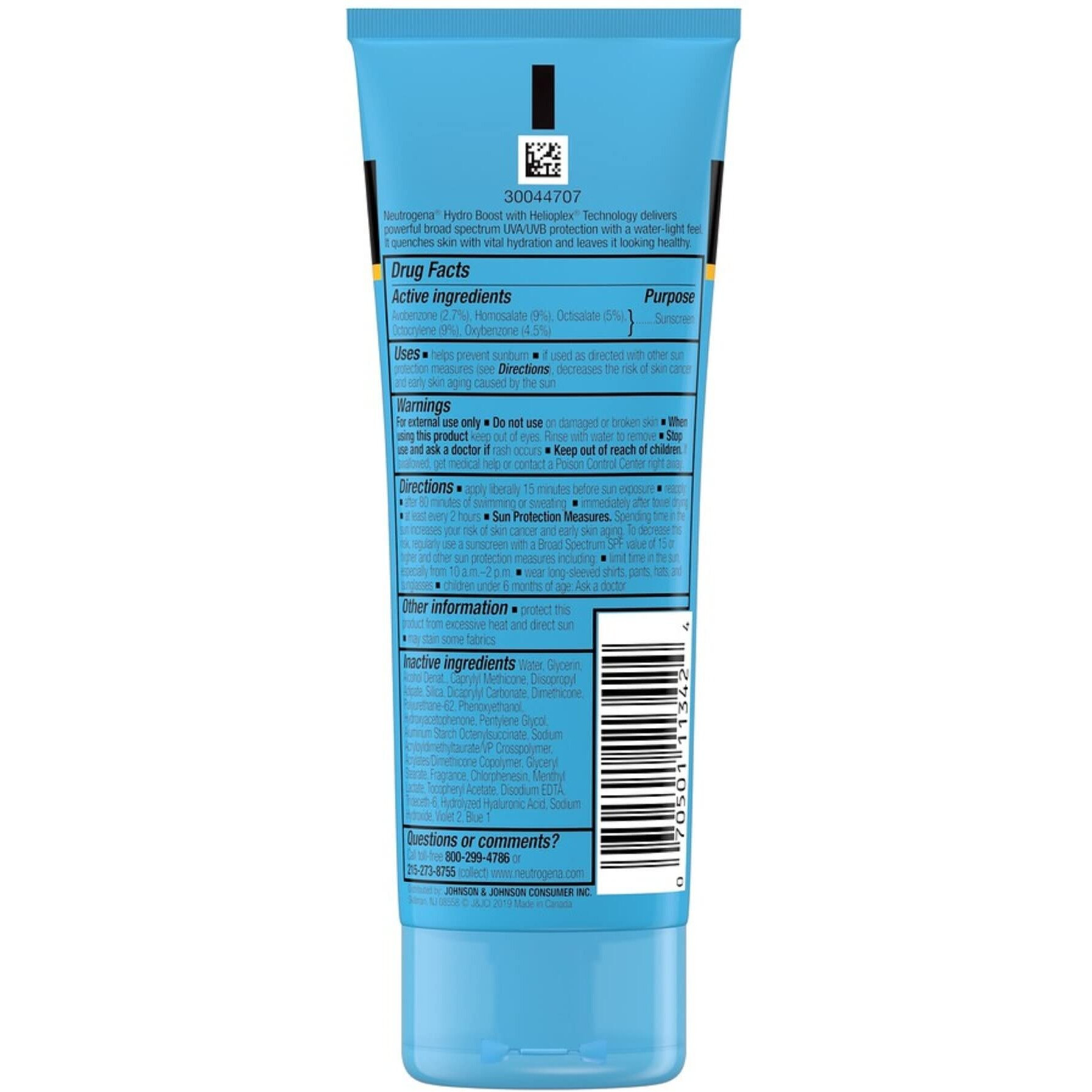 Neutrogena Hydro Boost Moisturizing Water Gel Sunscreen Lotion With Broad Spectrum Spf 50, Water-Resistant & Non-Greasy Hydrating Sunscreen Lotion, Oil-Free, 3 Fl. Oz, Pack Of 3