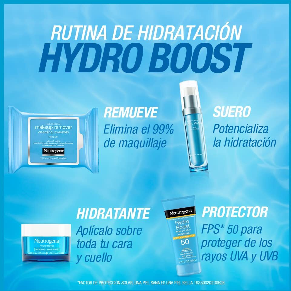 Neutrogena Hydro Boost Moisturizing Water Gel Sunscreen Lotion With Broad Spectrum Spf 50, Water-Resistant & Non-Greasy Hydrating Sunscreen Lotion, Oil-Free, 3 Fl. Oz, Pack Of 3
