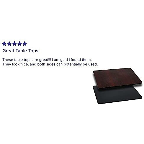 Flash Furniture 30 X 60 Rectangular Table Top With Black Or Mahogany Reversible Laminate Top