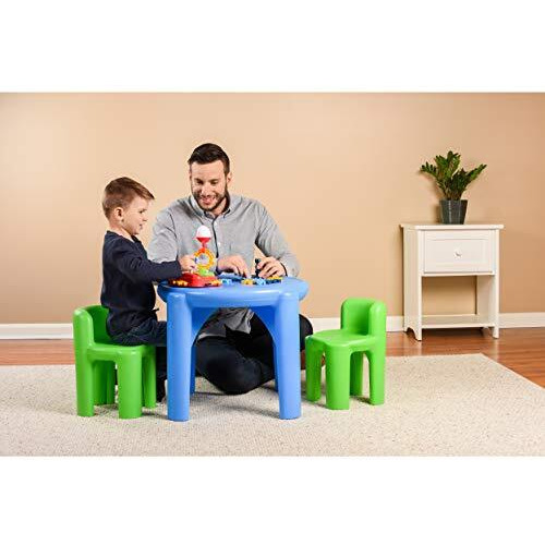 Little Tikes Bright N Bold Table & Chairs, Green/Blue