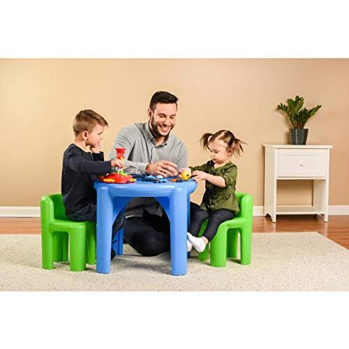 Little Tikes Bright N Bold Table & Chairs, Green/Blue
