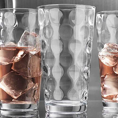 Home Essentials & Beyond Drinking Glasses Set Of 10] Highball Glass Cups 17Oz Premium Cooler Glassware - Ideal For Water, Juice, Cocktails, Iced Tea