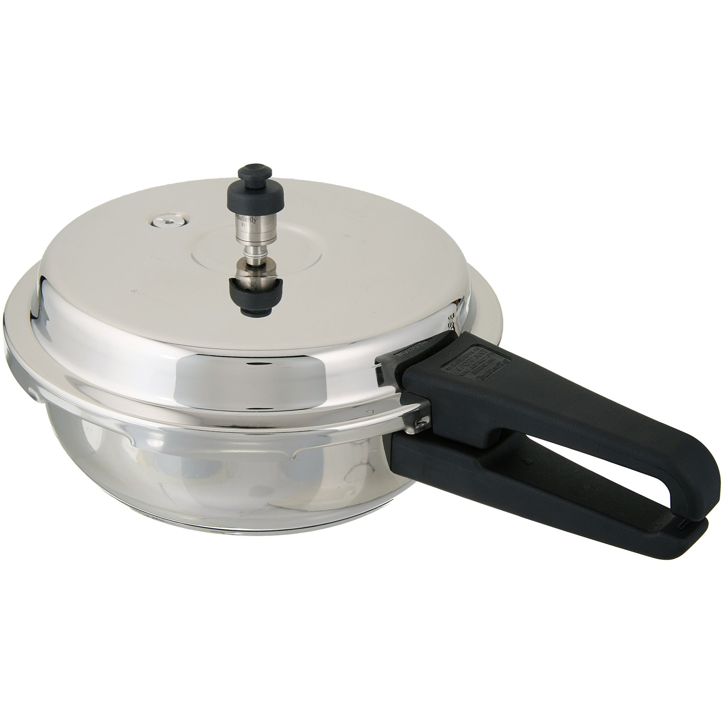 Butterfly Blue Line Wider Stainless Steel Pressure Pan-Pressure Cooker, 45-Liter