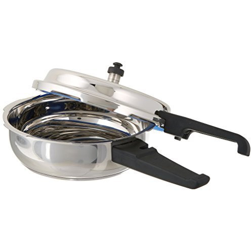 Butterfly Blue Line Wider Stainless Steel Pressure Pan-Pressure Cooker, 45-Liter
