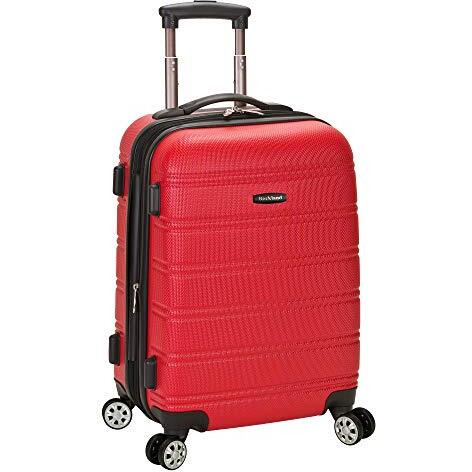 Rockland Melbourne Hardside Expandable Spinner Wheel Luggage, Red, Carry-On 20-Inch