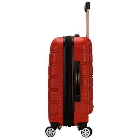 Rockland Melbourne Hardside Expandable Spinner Wheel Luggage, Red, Carry-On 20-Inch