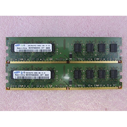 Samsung M378T5663Eh3-Cf7 4Gb 2 X 2Gb Pc2-6400U Ddr2 800 Nonecc Unbuff Memory Kit