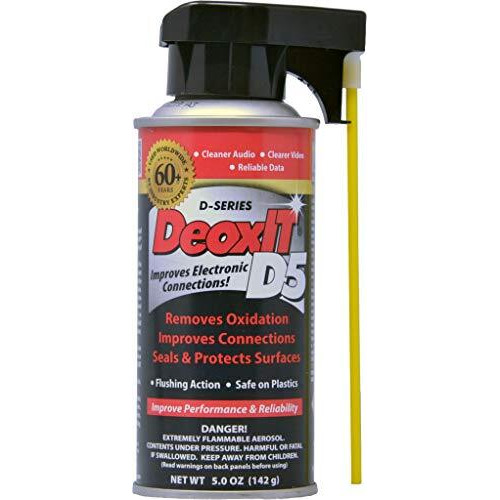 Deoxit D5S-6 Spray, More Than A Contact Cleaner, 142G, Integrated Straw