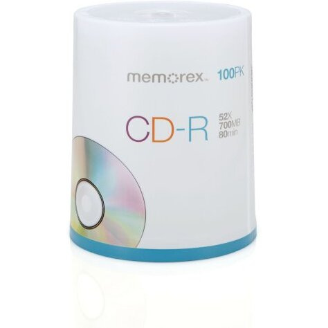 Memorex 700Mb/80-Minute 52X Cd-R Media 100-Pack Spindle