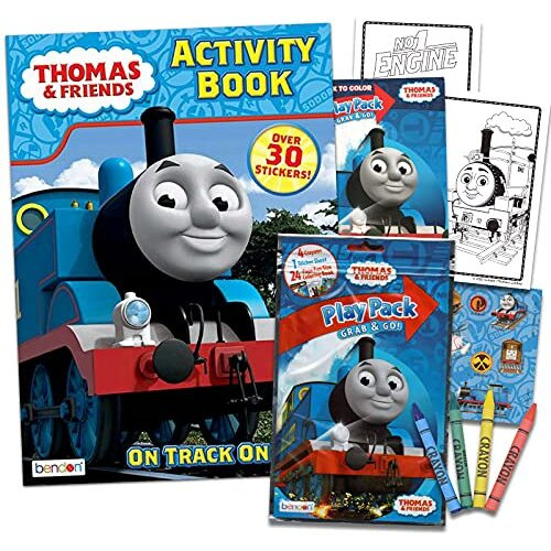 Thomas The Train Coloring And Activity Book Set With Over 90 Stickers (2 Books, 4 Sticker Sheets)