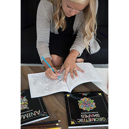 Adult Coloring Books Set - 3 Coloring Books For Grownups - 120 Unique Animals, Scenery & Mandalas Designs. Coloring Books For Adults Relaxation.