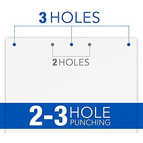 Swingline 3 Hole Punch, 20 Sheet Capacity Three Hole Puncher 3 Ring, Paper Punch, Smarttouch Low Effort, Black & Silver (74133)