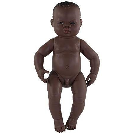 Miniland Educational - 15.75 Anatomically Correct Newborn Baby Doll, African Boy