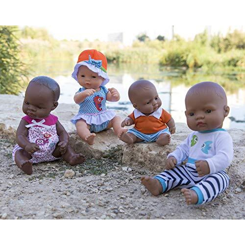 Miniland Educational - 15.75 Anatomically Correct Newborn Baby Doll, African Boy