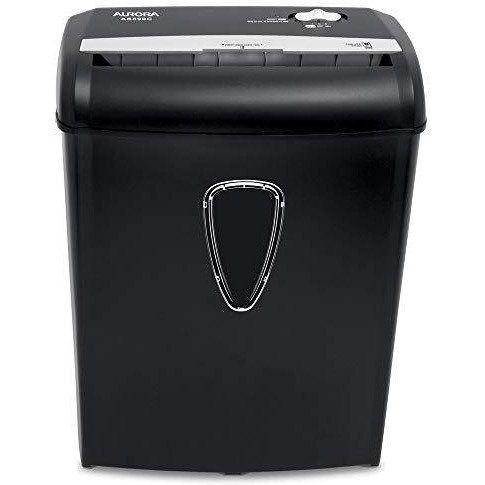 Aurora As890C 8-Sheet Cross-Cut Paper/Credit Card Shredder With Basket