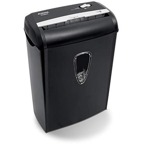 Aurora As890C 8-Sheet Cross-Cut Paper/Credit Card Shredder With Basket