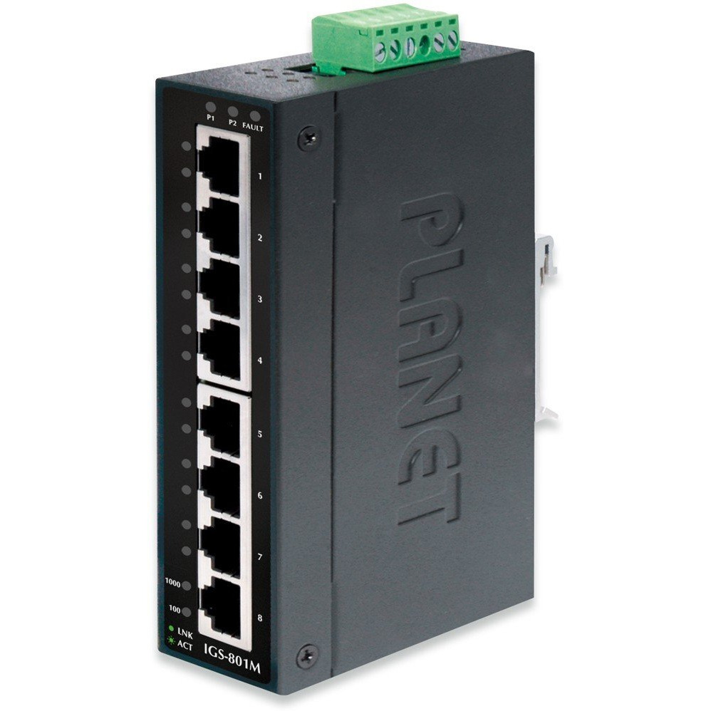 Igs-801M Ip30 Industrial Snmp Switch 8-Port 10/100/1000Base-Tx (-40~75C)