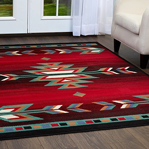 Home Dynamix Sagrada Southwest Area Rug 3X5 Black/Red/Ivory