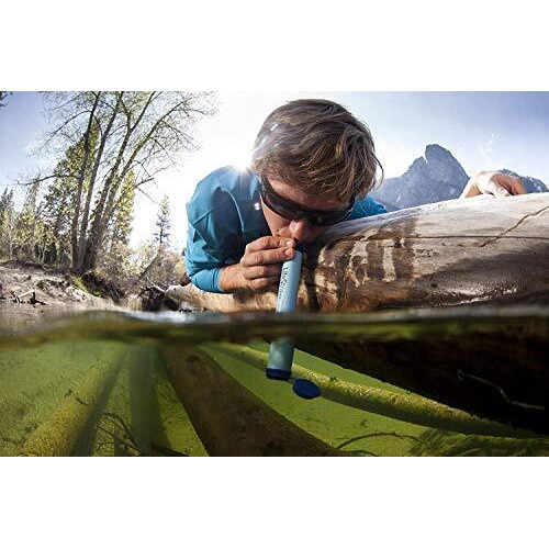 Lifestraw Personal Water Filter For Hiking, Camping, Travel, And Emergency Preparedness, 1 Pack, Blue