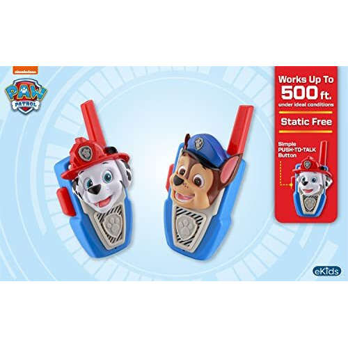 New Paw Patrol Walkie Talkies - Set Of 2 Kids Walkie Talkies Chase And Marshall     Excellent Walkie Talkies For Toddlers