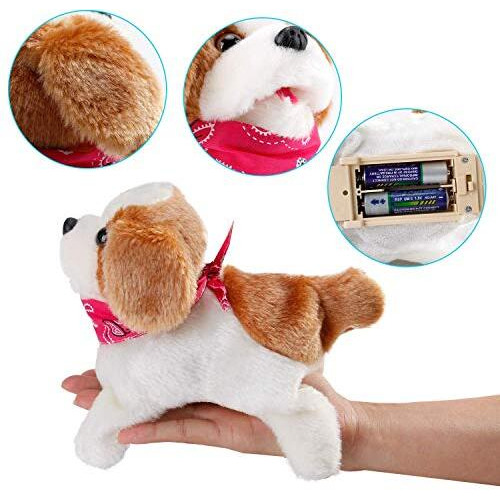 Liberty Imports Flip Over Puppy - Battery Operated Mechanical Jumping Little Pet Dog - Flipping Toy That Somersaults, Walks, Sits, Barks For Toddlers & Kids