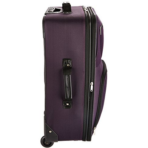 Rockland Journey Softside Upright Luggage Set, Expandable, Purple, 4-Piece (14192428)