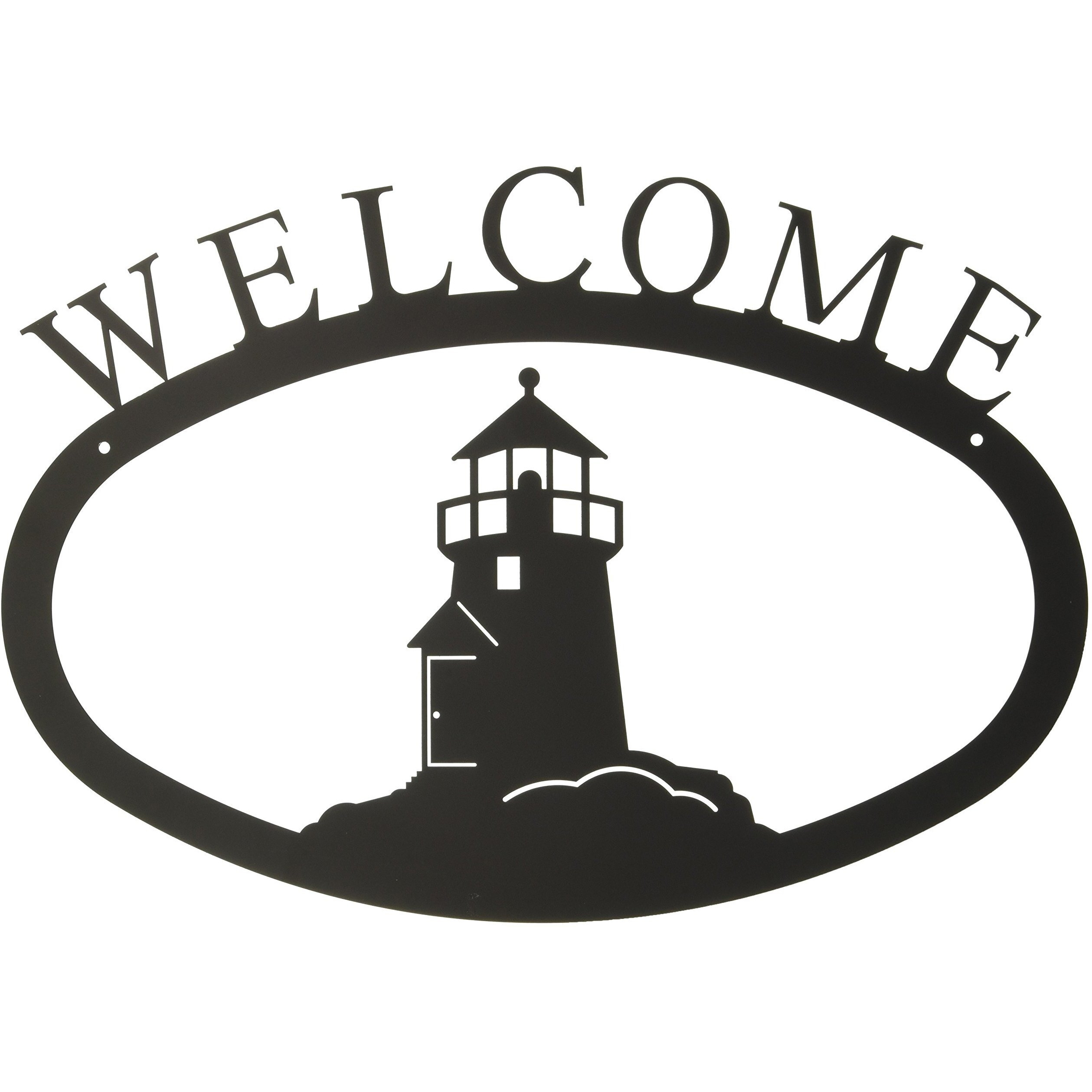 Village Wrought Iron Lighthouse Welcome Home Sign Large