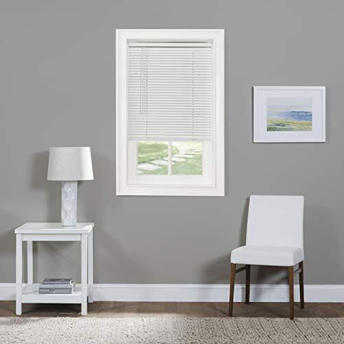 Cordless Light Filtering Mini Blind - 39 Inch Width, 64 Inch Length, 1"" Slat Size - Pearl White - Cordless Gii Morningstar Horizontal Windows Blinds For Interior By Achim Home Decor